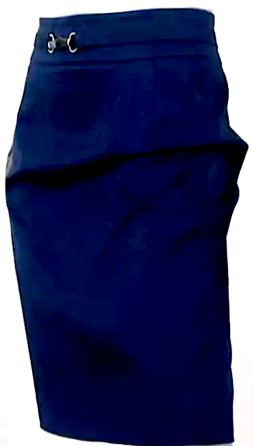 Gucci Italy. Vintage Tom Ford Bamboo Detail Pencil Navy Cotton Stretch Twill Skirt