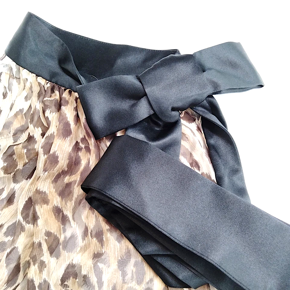 Dolce&Gabbana Italy. D&G Silk Animal Print & Black Accents Top