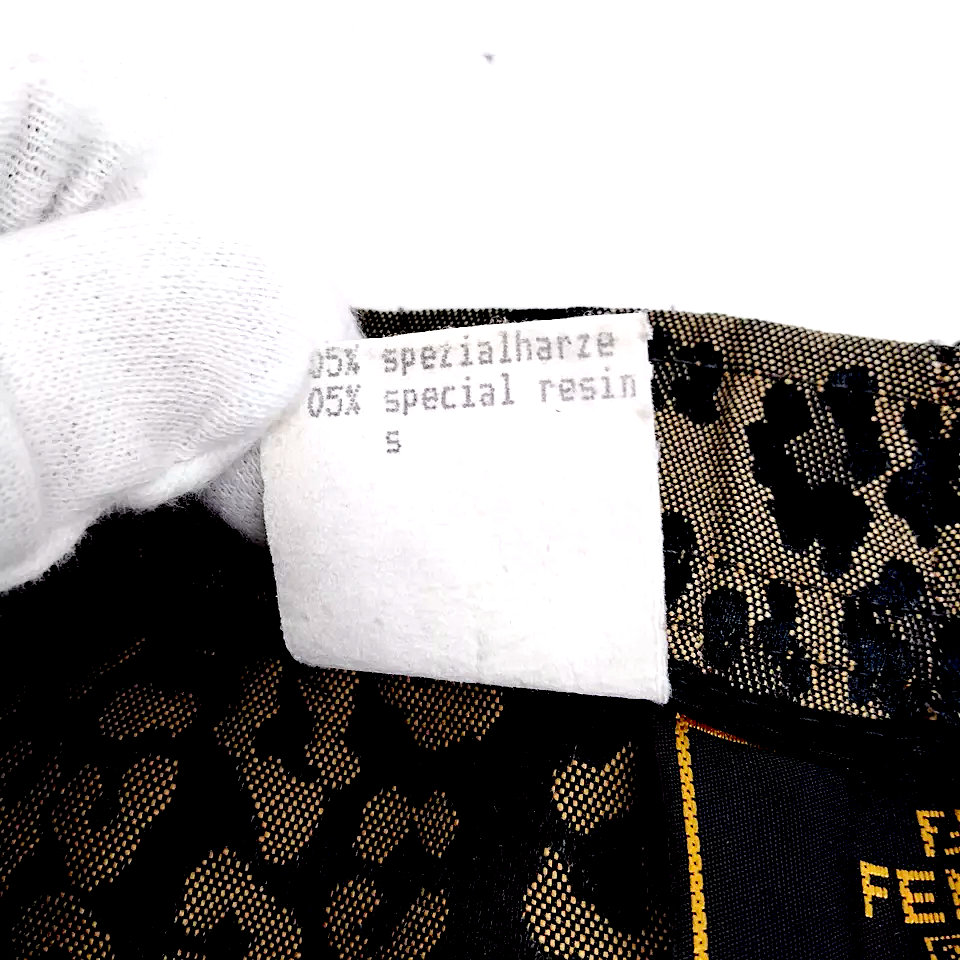 Fendi Italy. Polyester, Cotton, Special Resins Animal Print Pants