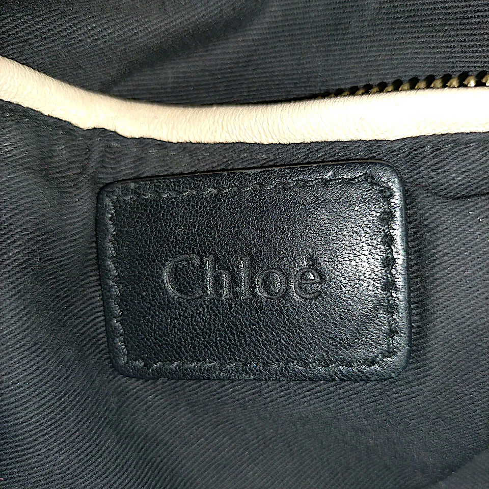 CHLOE PARIS. Rare Limited Edition Studded Bag/Strap Black Leather Shoulderbag/Handbag