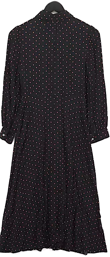 Whistles London UK. Black Mini Stars Print 00% Viscose Maxi Dress