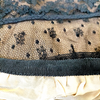 Valentino Garavani Italy.  Black/Beige Lace Tessuto Nylon Skirt