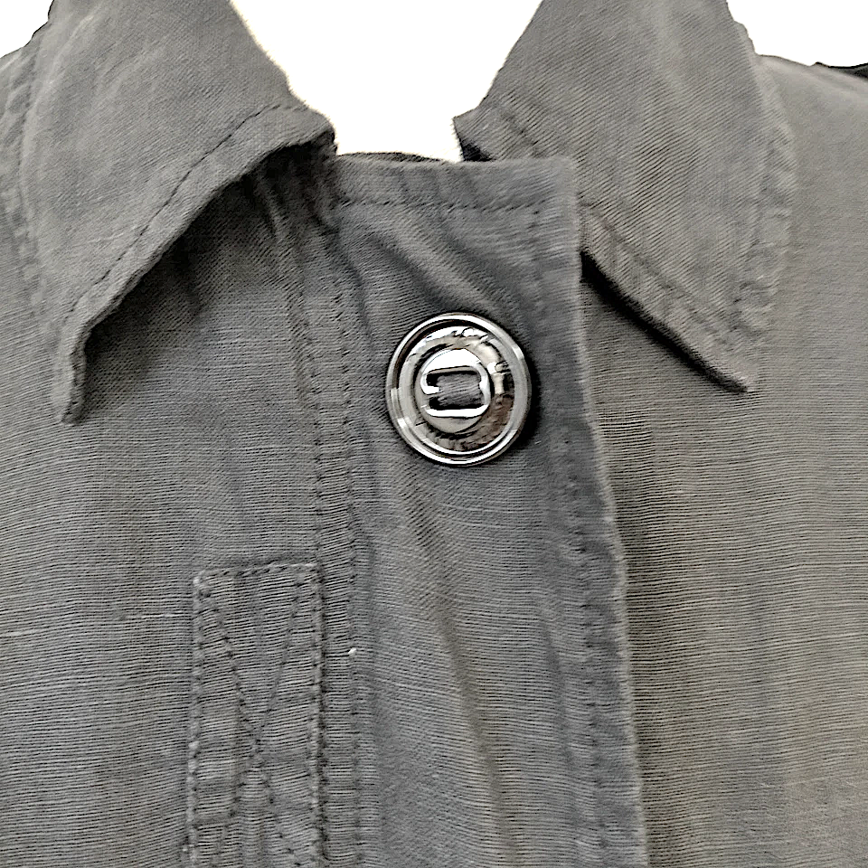 Dolce&Gabbana Italy.  Black Linen Button Jacket/Top