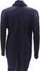 Issey Miyake Japan. Pleats Please. Navy Textured Long Sleeve Button Blouse