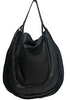 michiamo JAPAN. Black Lambskin Leather Hobo Style Shoulder Bag