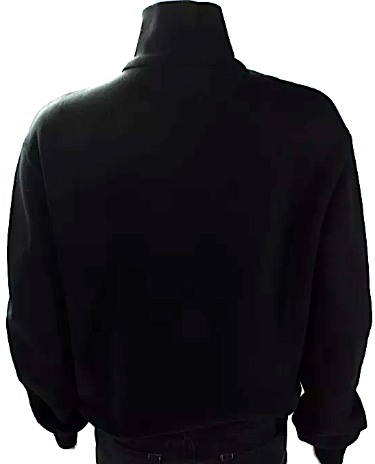 ACNE Studios Sweden. Black Fleece Half Zip Turtleneck Jacket / Top