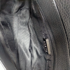 LOEWE MADRID. Black Pebbled Leather Silver Hardware Mini Shoulder Bag