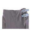 Burberry London.  Brown/Grays Double Side Belted Wool, Polyurethane Skirt