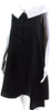 Adeam Japan. NEW. W/TAGS Black Button Front Sleeveless White Collared Prairie Dress