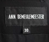 ANN DEMEULEMEESTER Belgium. Black Wool Woven Fringed Lapel Blazer Jacket