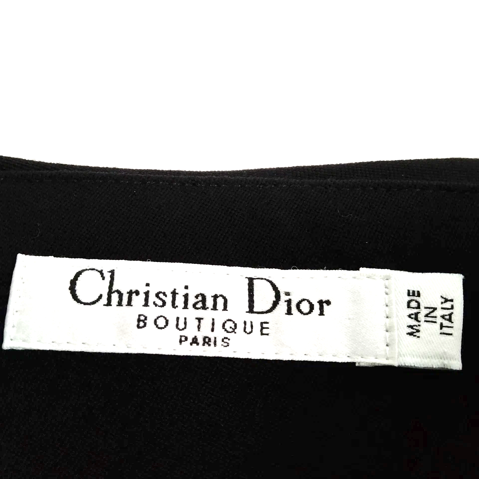 Christian Dior Paris. Black Wool Skirt