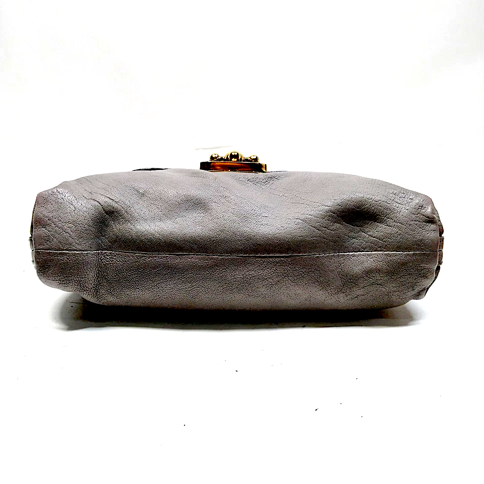 Chloe Paris. Gray Leather Small/Medium Shoulderbag/Handbag