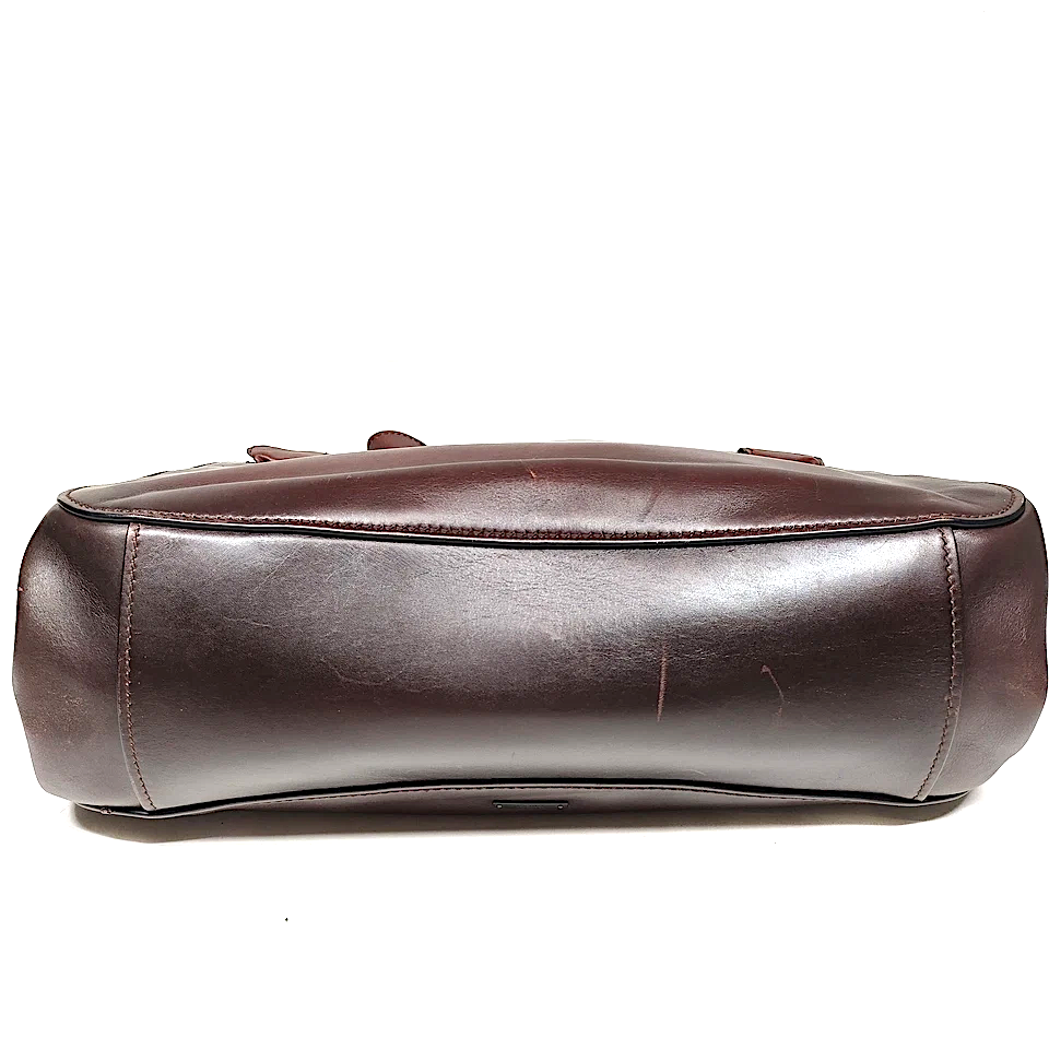 Gucci Italy. Vintage Brown/Black Fade Leather Shoulderbag / Handbag