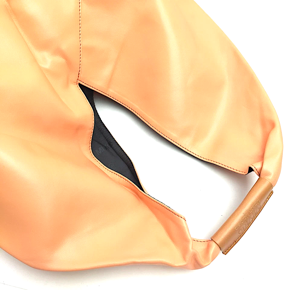 Maison Margiela Paris. Beige Vegan Leather Hobo Style Shoulder Bag
