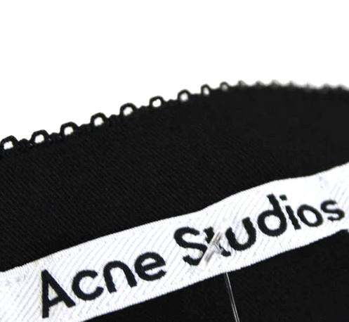 ACNE Studios Sweden. Black Viscose Blend Scoop Neck Sleeveless Corset Close Dress