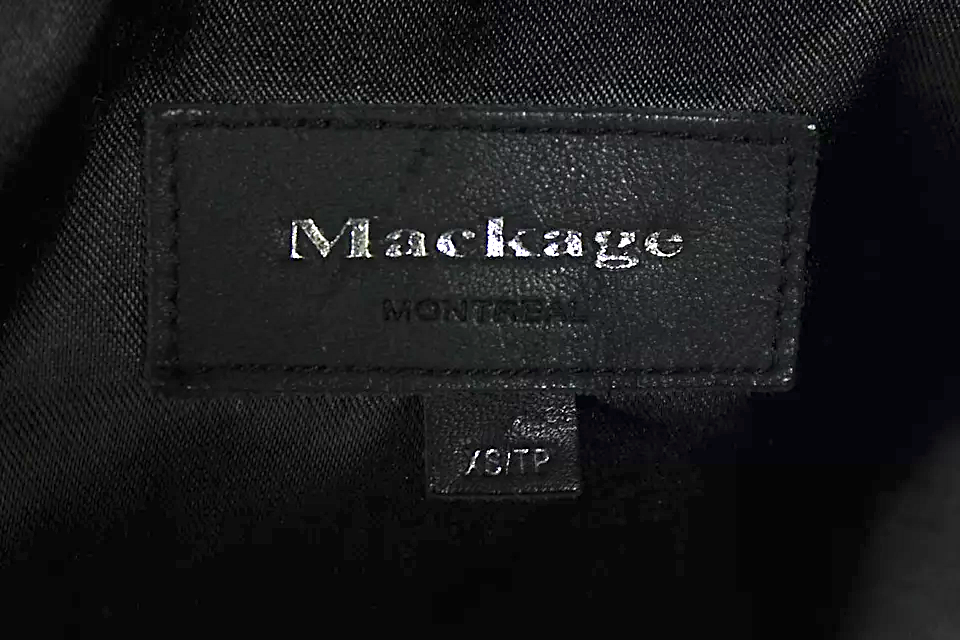 Mackage Montreal. Black/Gray Dyed Wool Shearling Fur Leather Trim Car Coat