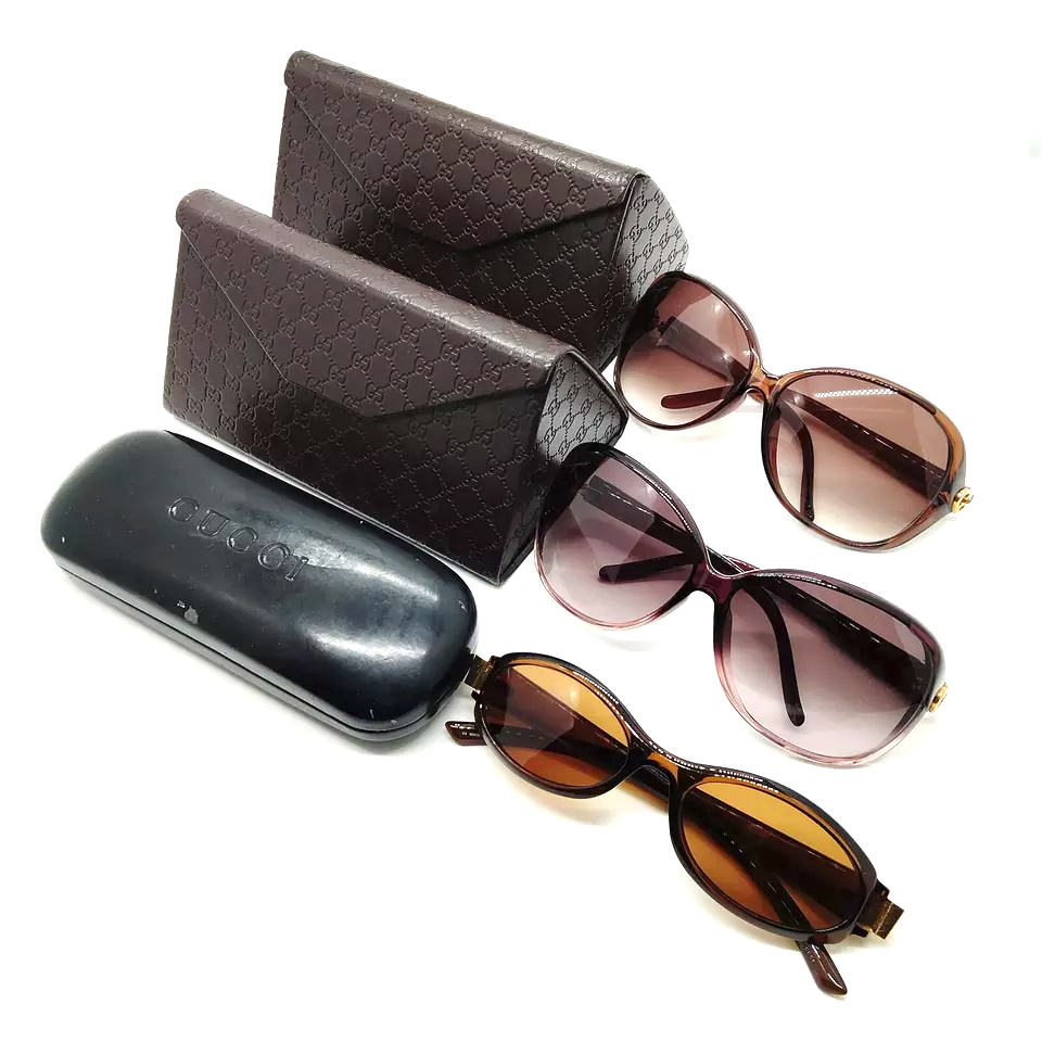 Gucci Italy. Vintage Sunglasses Imported from Italy. Wth Original Gucci Cases