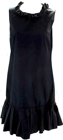 ALEXANDER MCQUEEN UK. McQ. Black Plaid Print Knee-Length Dress