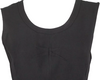 PRADA Italy. Black Crepe Gathered Detail Sleeveless A-Line Dress