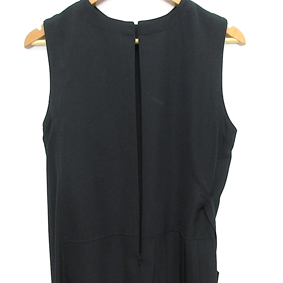 ISSEY MIYAKE JAPAN. ZUCCA, Black Sleeveless Pleated Long Dress