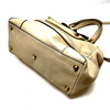 Chloe Paris. Beige Leather, Outside Pocket Shoulder Bag, Long Strap Crossbody Bag