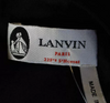 Lanvin Paris. Silver Swan Hook Detail Long Sleeve Crew Neck Black Sheath Dress