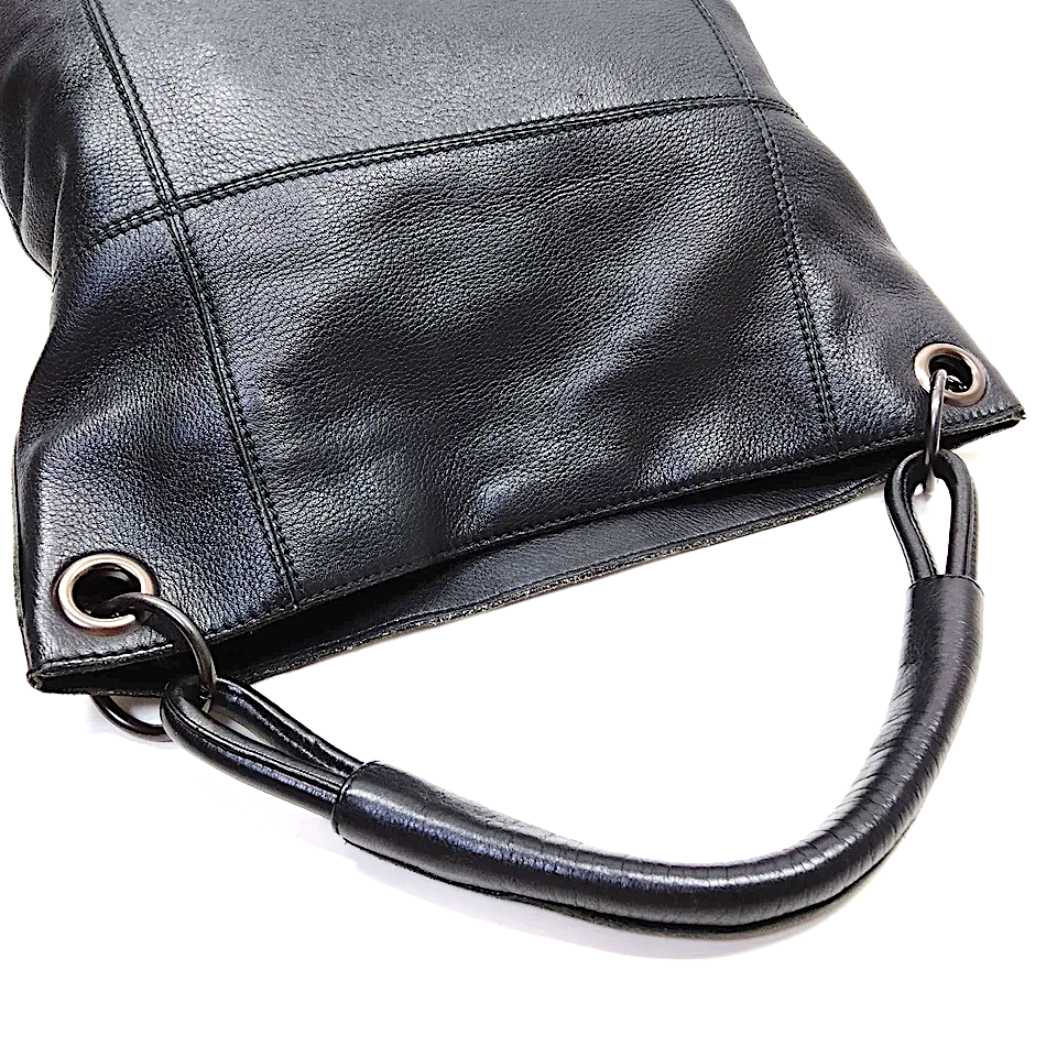Bottega Veneta Italy. Black Leather Shoulder Bag / Hand Bag