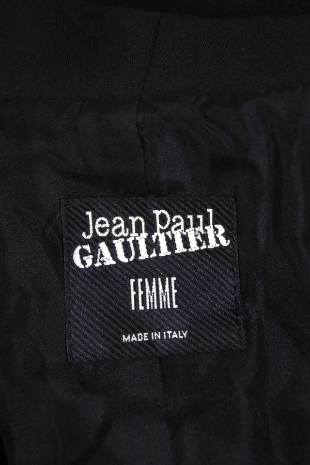 Jean Paul Gaultier Paris. Collection. Black Wool Two Button Cut Out Blazer Jacket