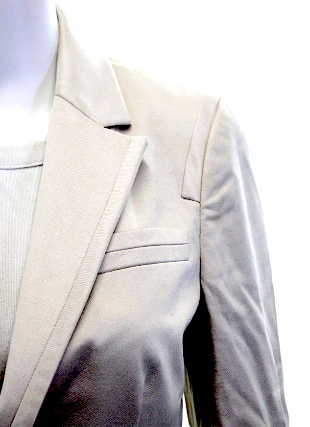 Gucci Italy. Beige Cotton Single Breasted Solid Blazer Jacket