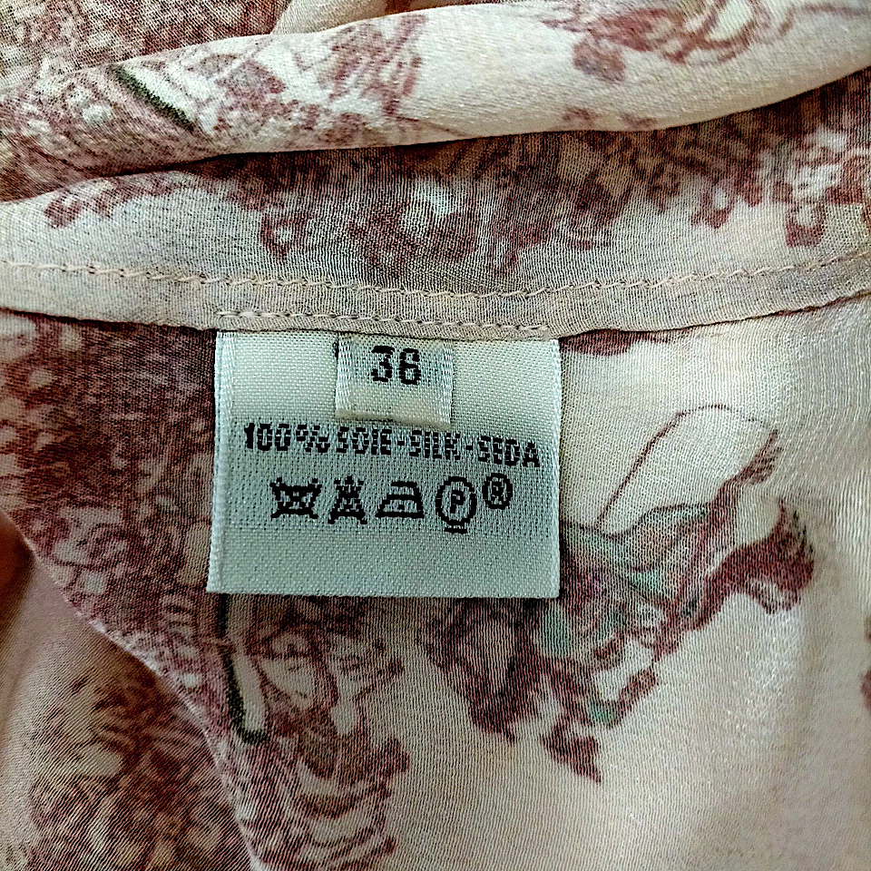 Hermes Paris. Vintage Silk Print Top/Blouse