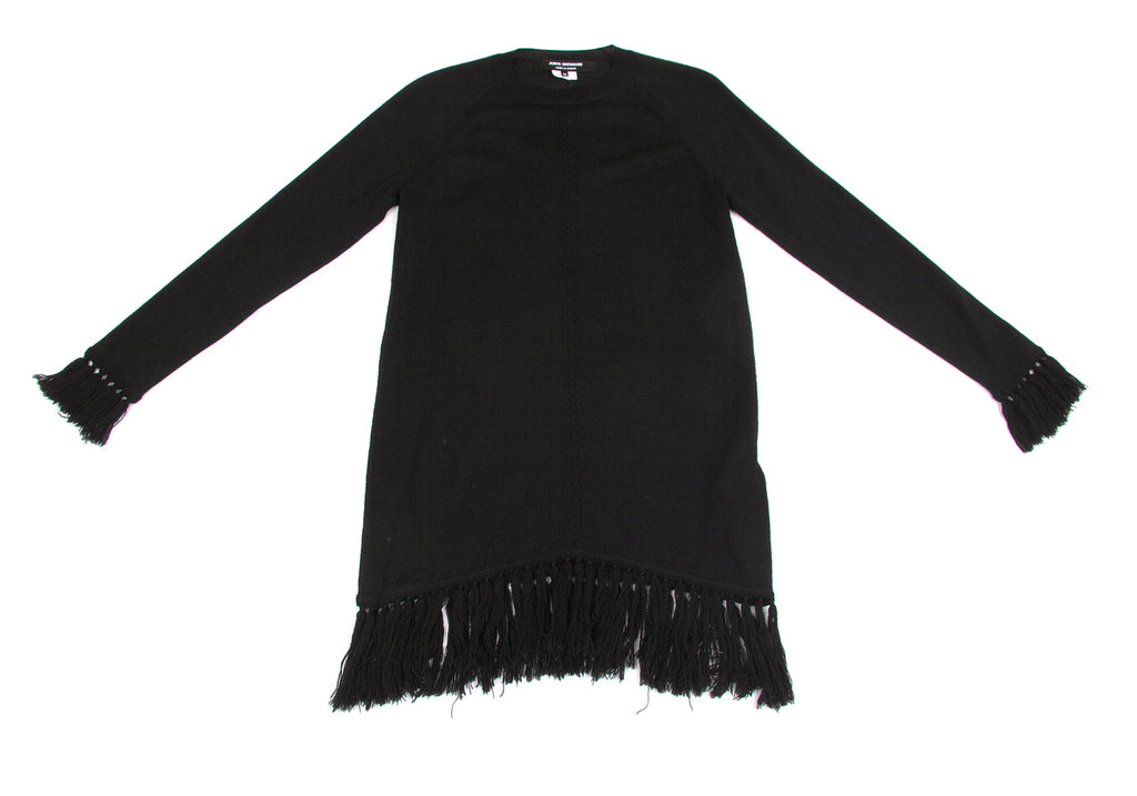 Comme des Garcons Japan. JUNYA WATANABE. Black Fringe Knit Sweater