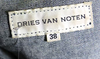 Dries Van Noten Belgium. Blue Medium Wash Collar Long Sleeve Denim Jacket