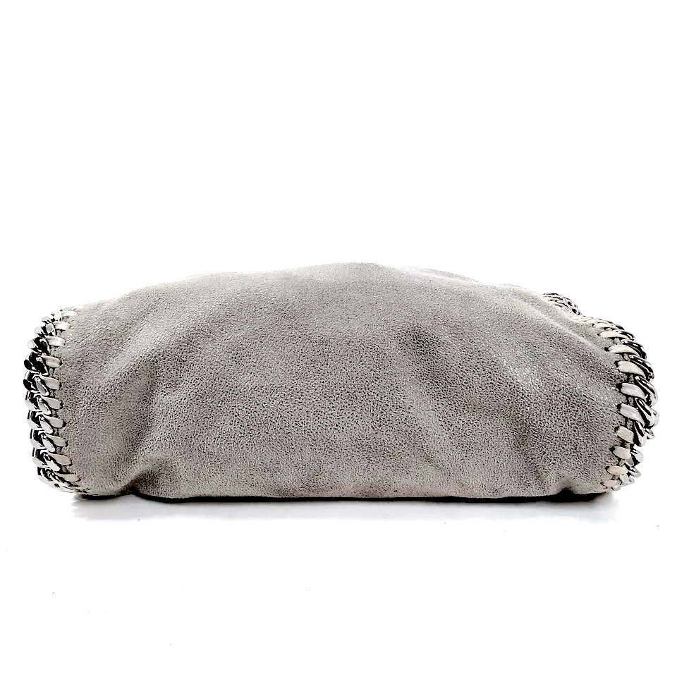 Stella McCartney UK. Gray "Falabella" Small/Medium Vegan Leather "Falbella" Shoulder Bag