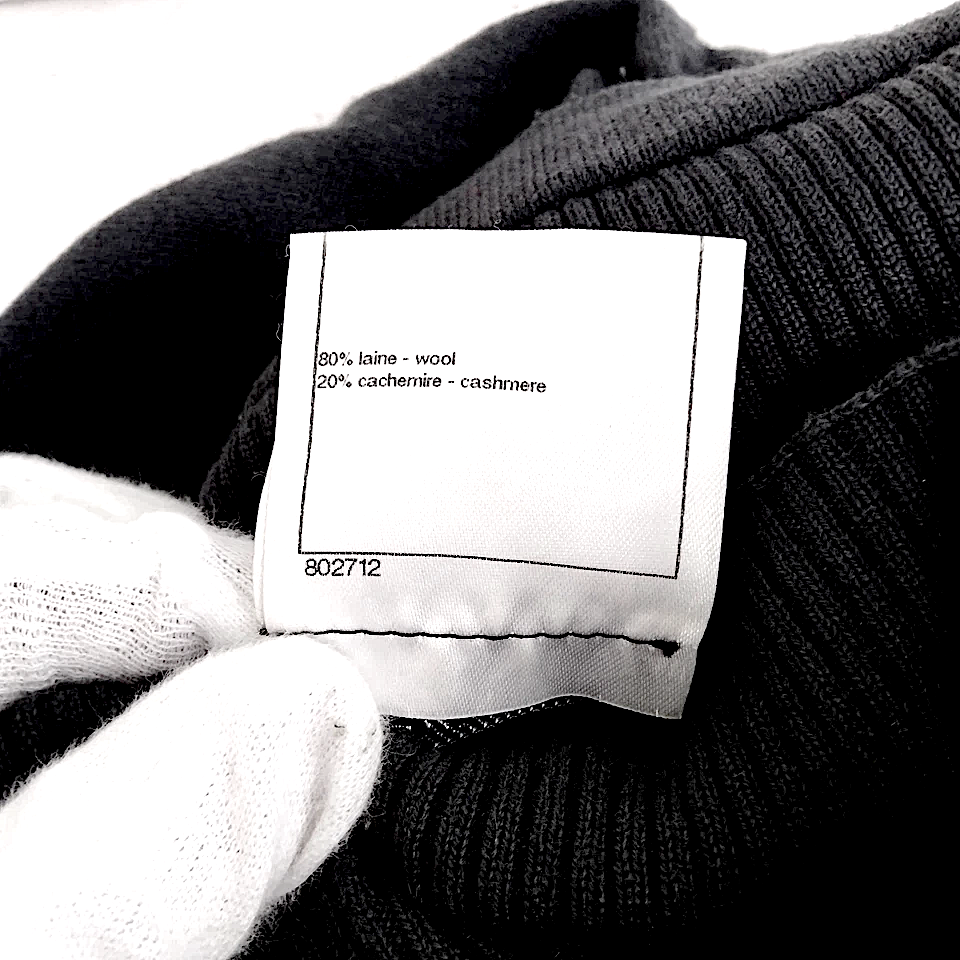 Chanel Paris. Grey Wool, Cashmere Dress