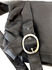 Michiamo JAPAN. Black Lambskin Leather Buckle Strap Lined Shoulder Bag