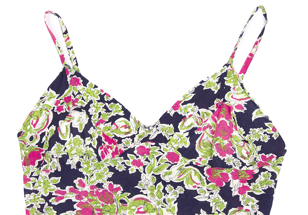 COMME des GARCONS Japan. Tricot. Multi-Color Floral Cotton Camisole