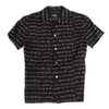 COMME des GARCONS JAPAN. TRICOT. Black Poetic Printed Writing Short Sleeve Shirt