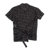 COMME des GARCONS JAPAN. TRICOT. Black Poetic Printed Writing Short Sleeve Shirt