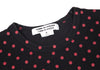 COMME des GARCONS Japan. Black, Red Polka Dot Printed Shirt