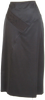 HOMMA JAPAN. Black Wool Gabardine Switching Design Skirt