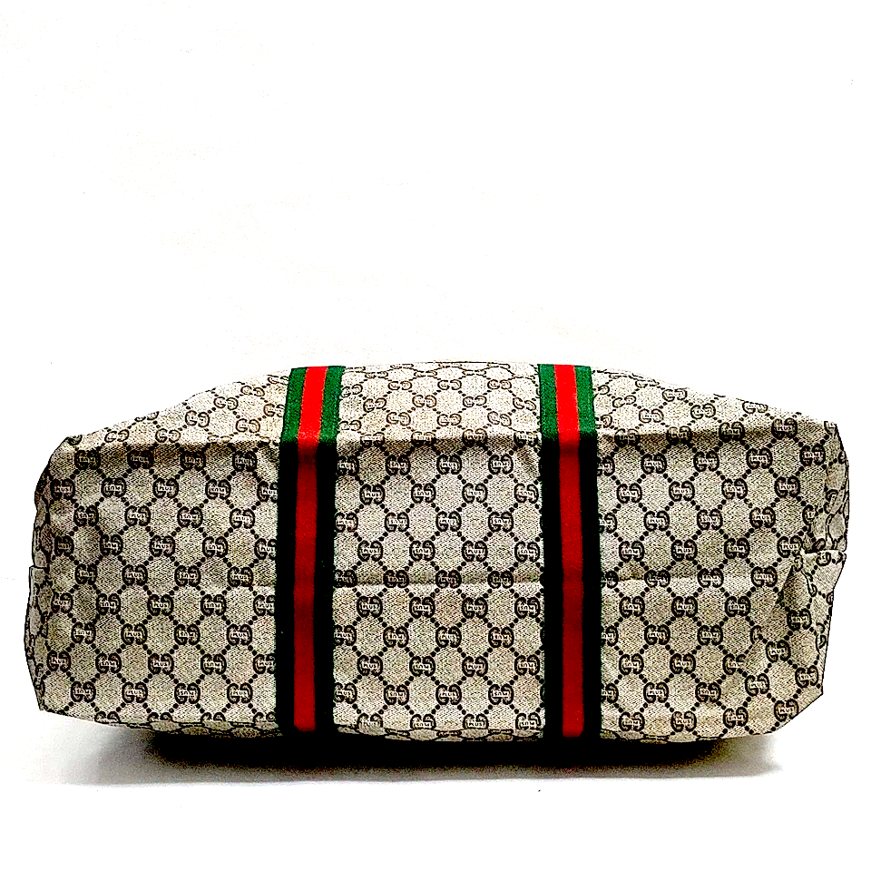 GUCCI italy. PLUS JUMBO XXL Brown Boston Bag Sherry Line Travel Shoulder Bag