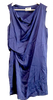 Acne Studios Sweden. Asymmetrical Blue Silky Cowl Neck Dress