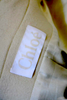 Chloe Paris. Pale Beige Wool Button Down Long Sleeves Coat