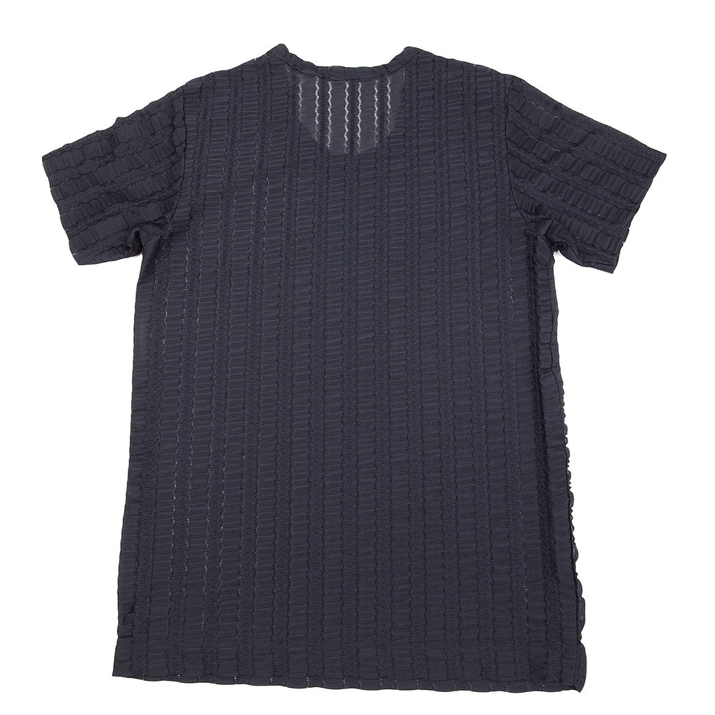 COMME des GARCONS JAPAN. Navy Color Gather Lace Shirt