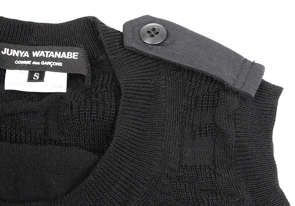 COMME des GARCONS JAPAN. JUNYA WATANABE Black Crash Knit Dress