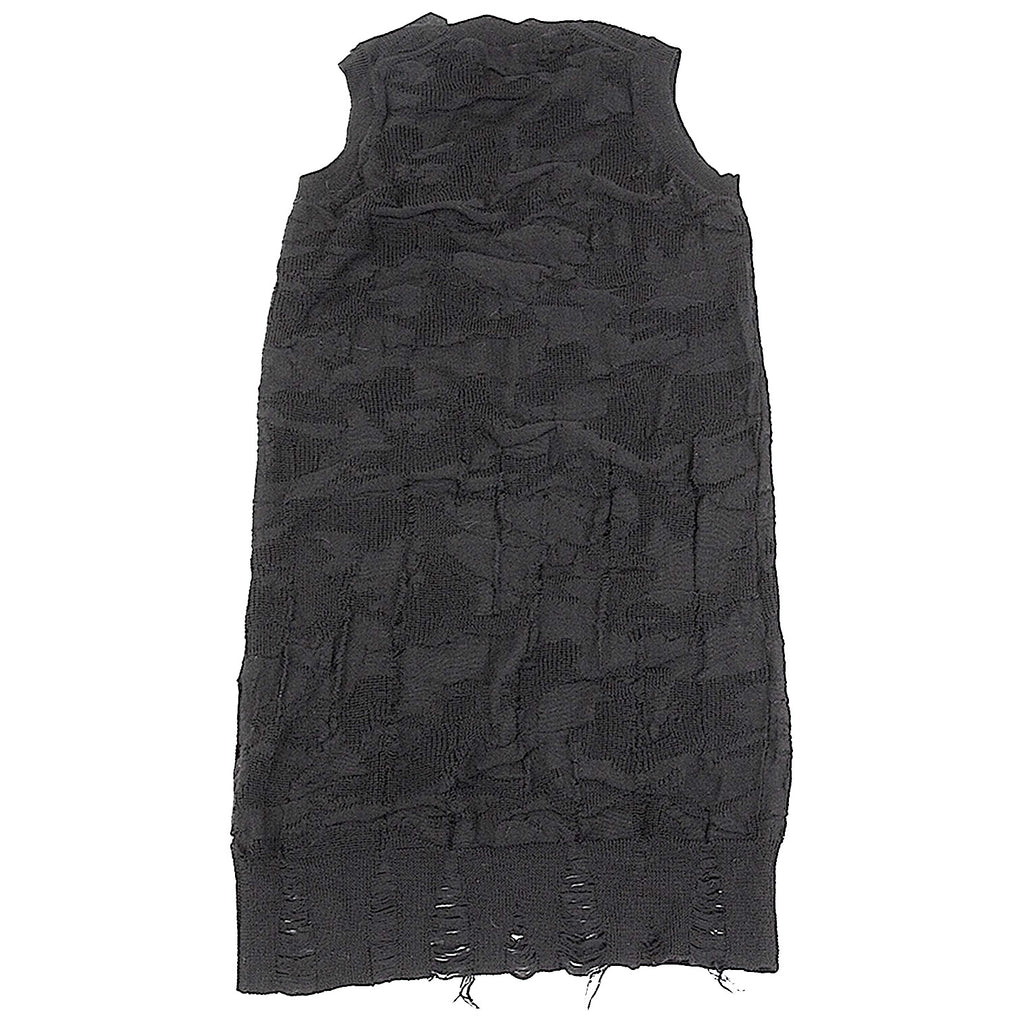 COMME des GARCONS JAPAN. JUNYA WATANABE Black Crash Knit Dress