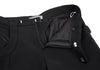 YOHJI YAMAMOTO JAPAN. NOIR. Black Wool Pants Button Accent Pockets