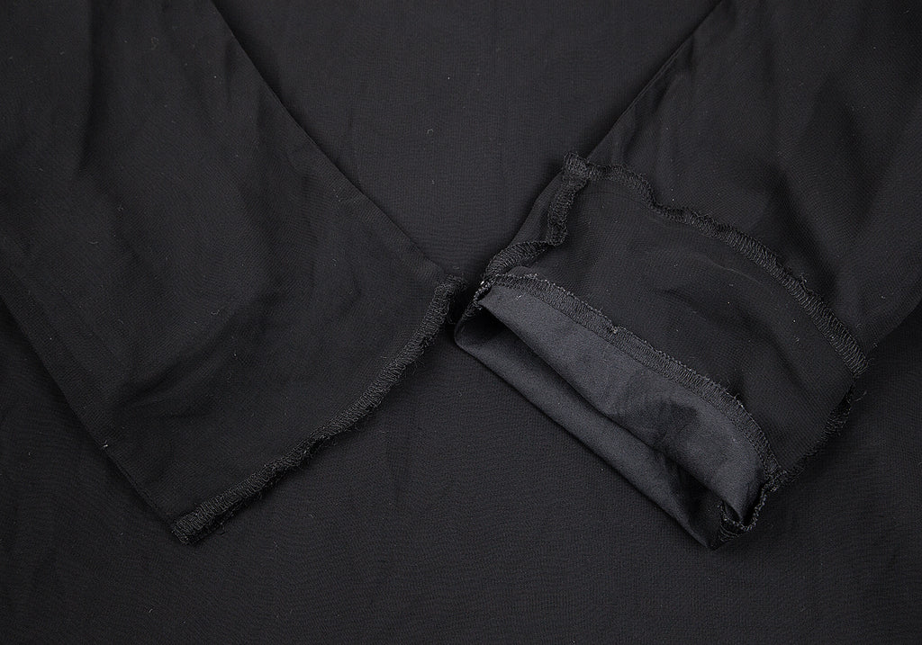 Comme des Garcons Japan. Black  Dyed Winkled Distressed Process Layer Blouse