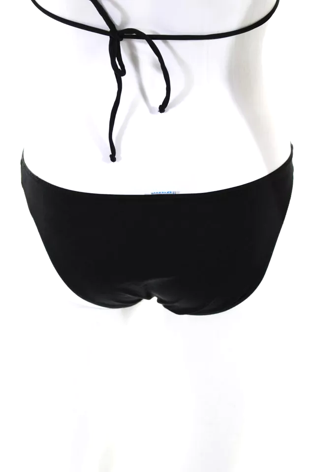 Kiwi Saint-Tropez NEW. NWT. Black Melly Savane Triangle Bikini Swimsuit Size 1
