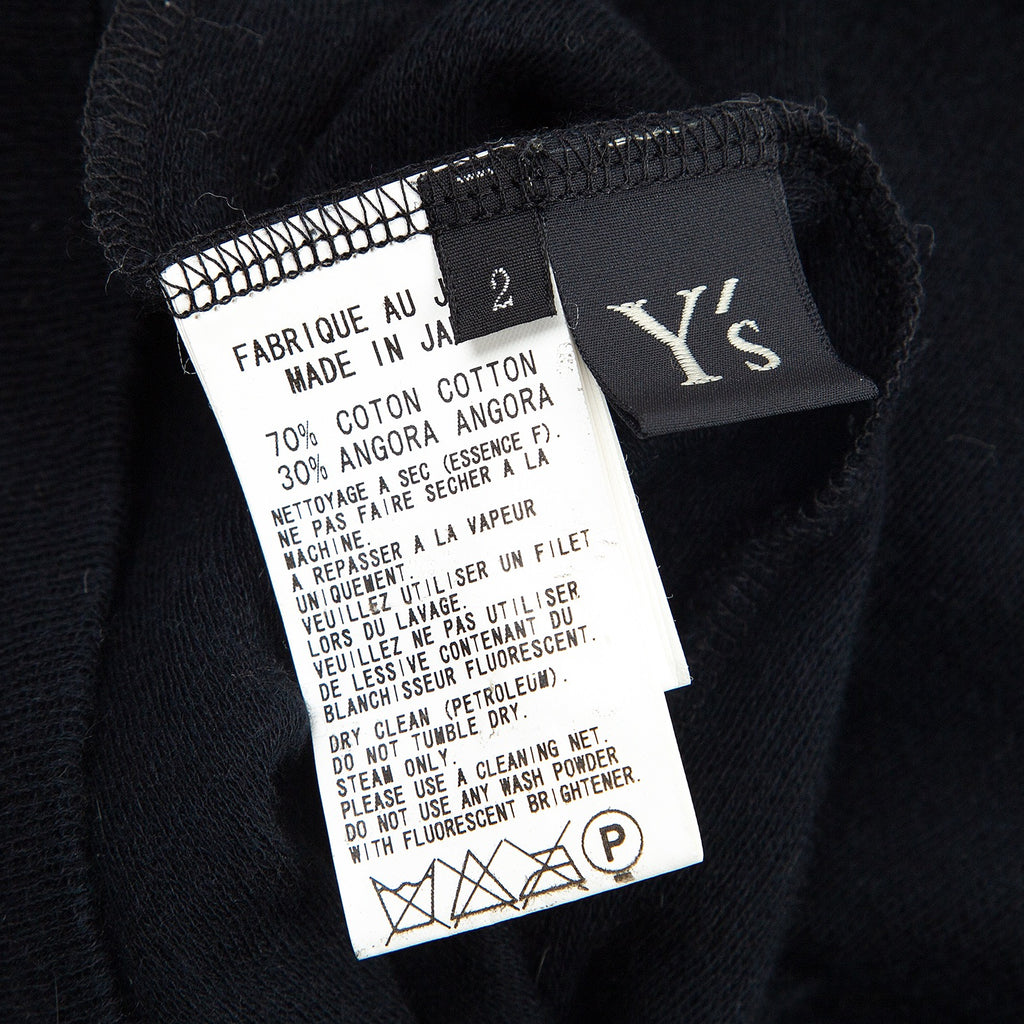 YOHJI YAMAMOTO JAPAN. Y's Cotton/Angola Black Cami Sleeveless Shirt